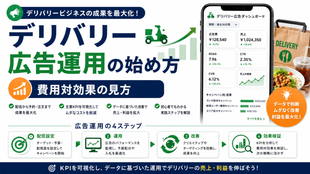 フードデリバリー媒体と支援会社の比較ポイントを解説するアイキャッチ