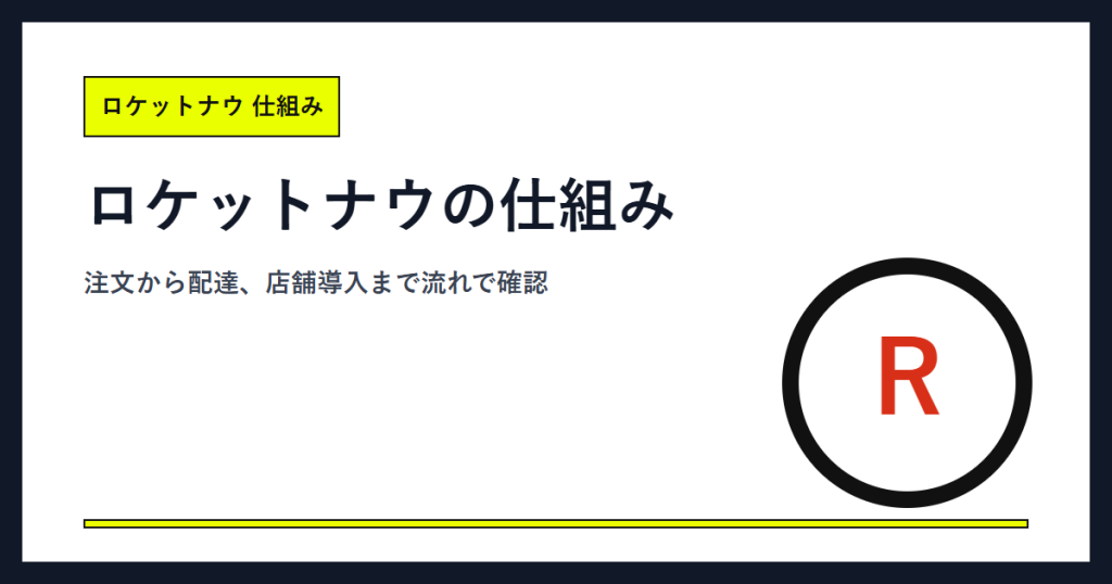 ロケットナウの仕組みとは？注文・配達・店舗導入の流れを整理