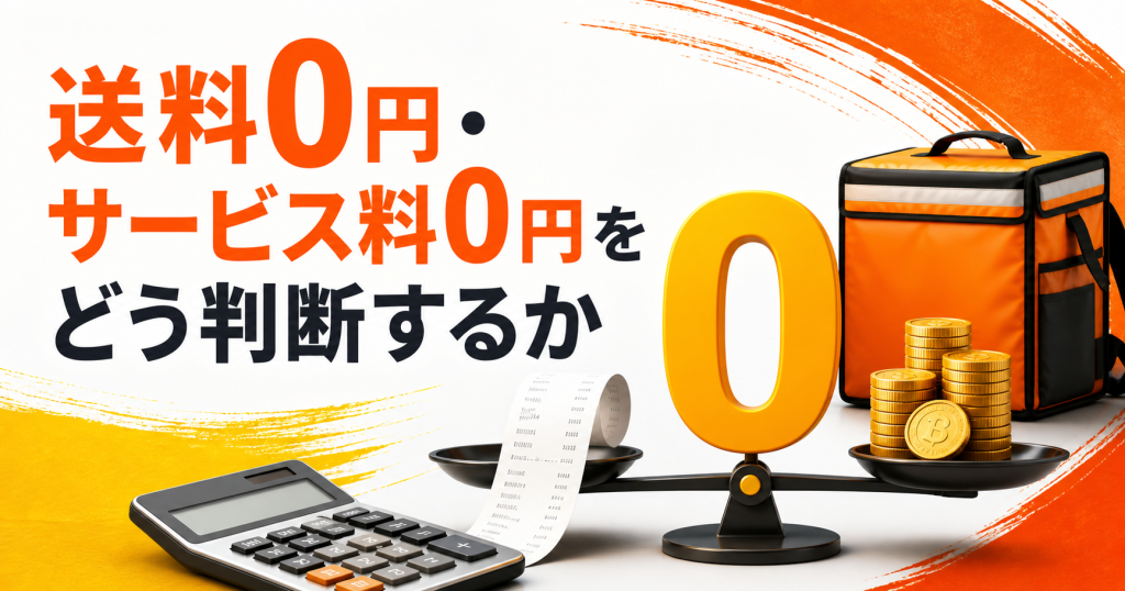 ロケットナウの送料0円とサービス料0円を判断する図解