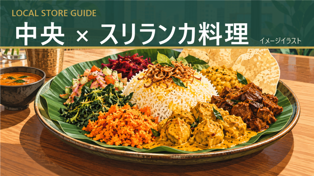中央 × スリランカ料理｜店舗紹介イメージイラスト